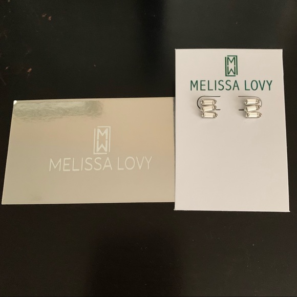 Melissa Lovy baguette stud earrings - Picture 2 of 7